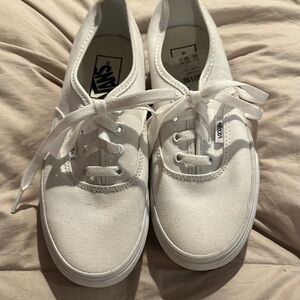 Vans Women's White Canvas Sneakers
